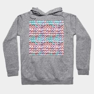 Pastel Knit Waves Hoodie